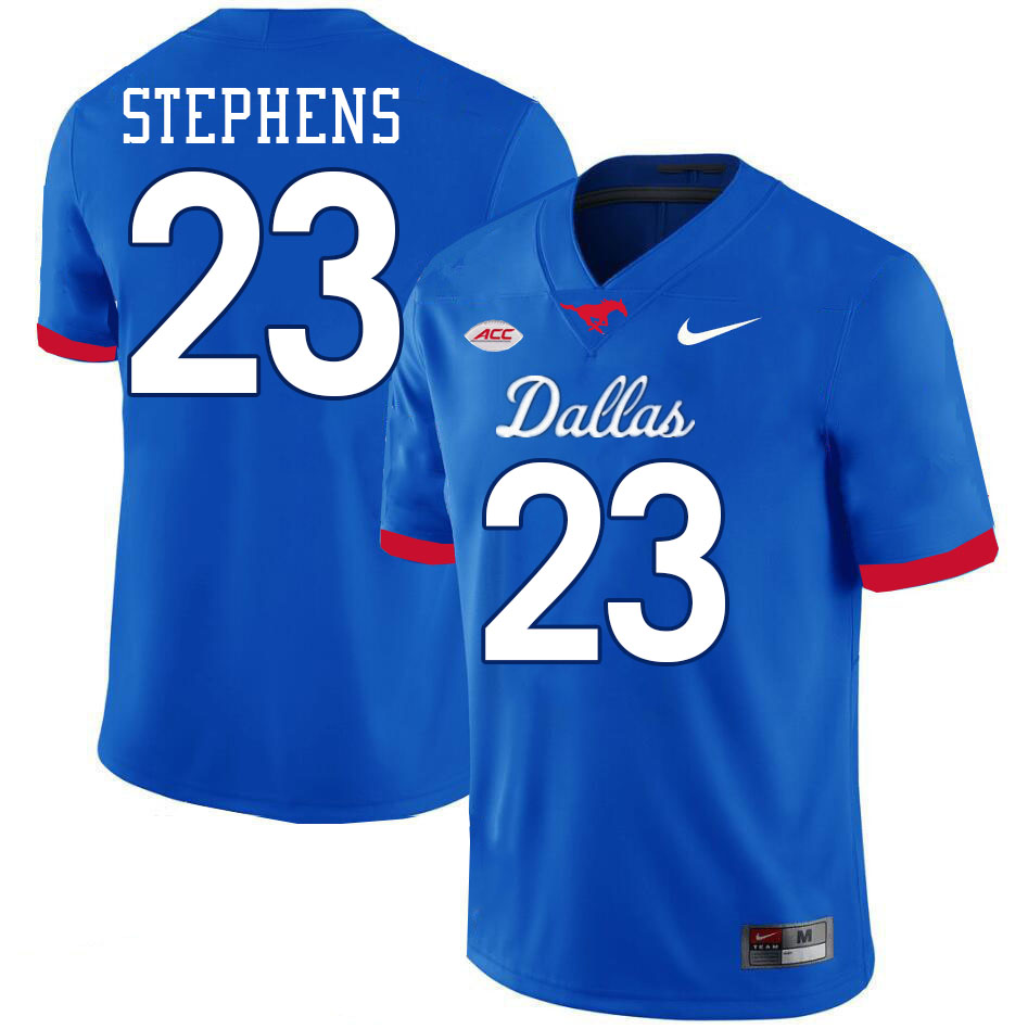 SMU Mustangs #23 Brandon Stephens Jersey College Football Uniforms-Dallas Royal